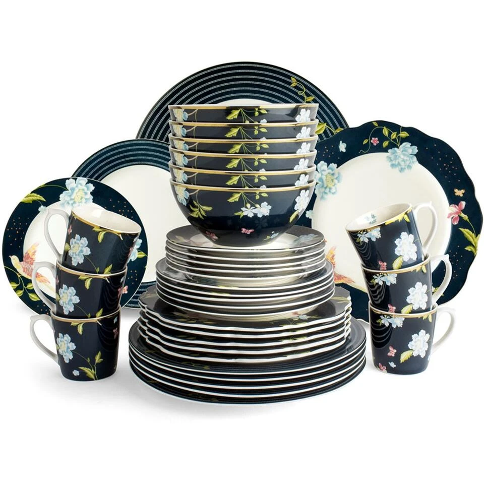 Laura Ashley Set 36 Delig Servies Blauw Laura Ashley Set 36 Delig Servies Blauw -Laura Ashley 1000094223 0101